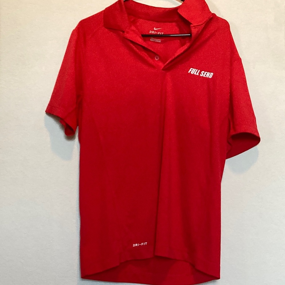 Red Nike Polo Full Send
